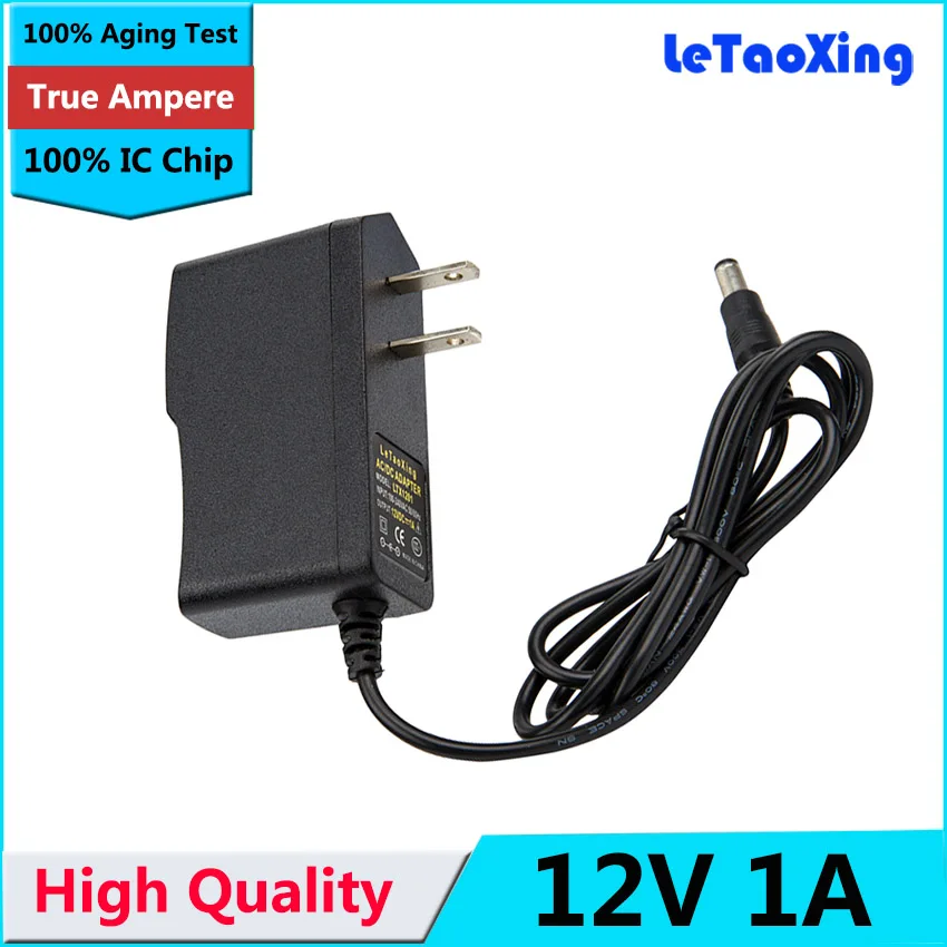 

AC 100V-240V Converter DC Power Adapter 12V 1A Supply Charger 12W With IC Chip UE EU USPlug High Quality