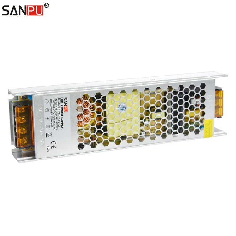 SANPU 250 W импульсный источник питания поставки единиц 12 V 20 A Светодиодный драйвер AC/DC Трансформаторы освещения для светодиоды для помещения полосы