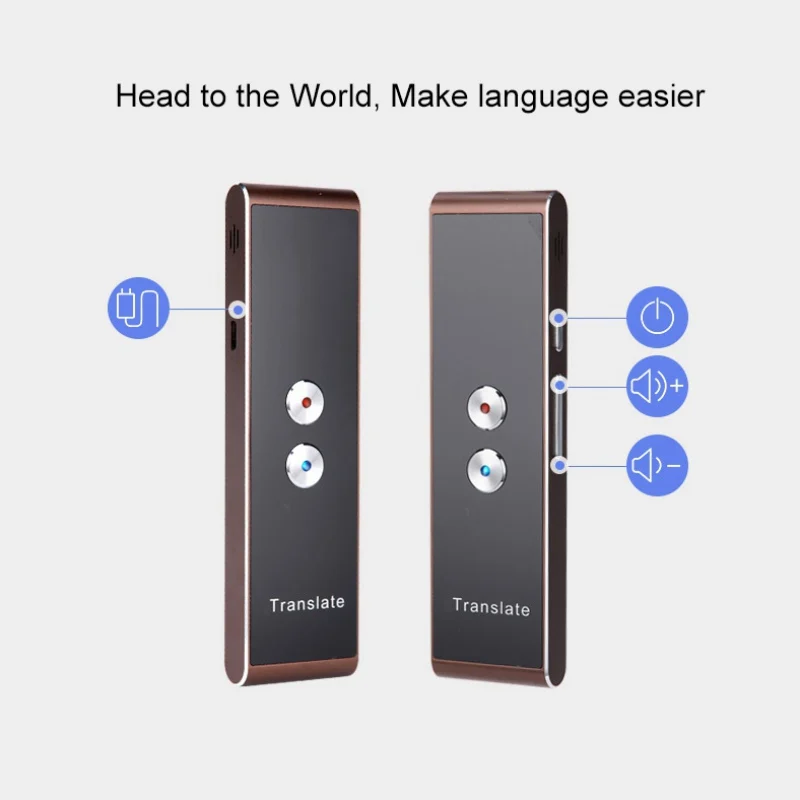 

Portable Smart Voice Speech Translator Two-Way Real Time Multi-Language Translation For Learning Travelling Business Meeting