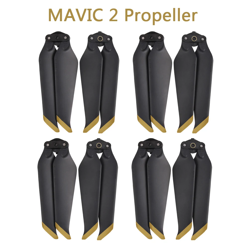 4 пары MAVIC 2 PRO/ZOOM 8743F малошумные быстросъемные Лопасти пропеллера для DJI MAVIC 2 PRO/ZOOM аксессуары для дрона - Цвет: Золотой