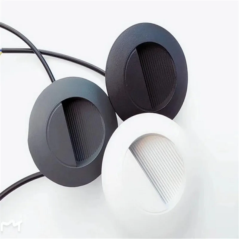 Kenlux Round Led stair light step lights 3W COB 85*85mm AC85-265V outdoor & indoor waterproof Fashion recessed wall lamp
