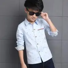 Лидер продаж, осенне-зимние рубашки для мальчиков детские хлопковые рубашки с отложным воротником, белые/розовые рубашки для мальчиков, Детские повседневные топы, одежда для мальчиков