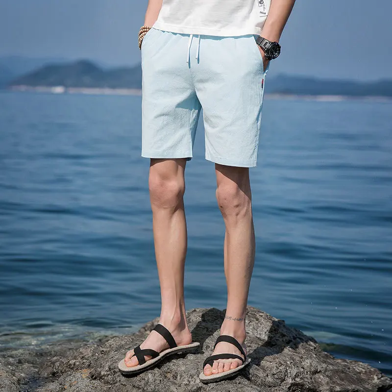 С эластичной резинкой на талии мужские шорты для занятия спортом, бега, модное летнее платье по колено шорты для бега в стиле "хип-хоп", хлопковая футболка с короткими Hombre