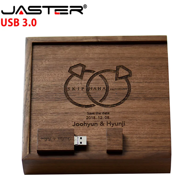 JASTER деревянный фотоальбом флеш накопитель USB 3 0 pendrive 4 ГБ 32 64 Гб 128 u диск подарок