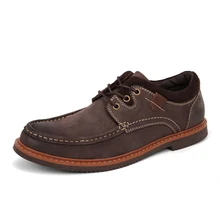 New Plus Size 65 65 Fashion Low Top Cow Leather Outdoor Men Tooling Shoes Handmade Crazy Horse Leather Male Casual Shoes