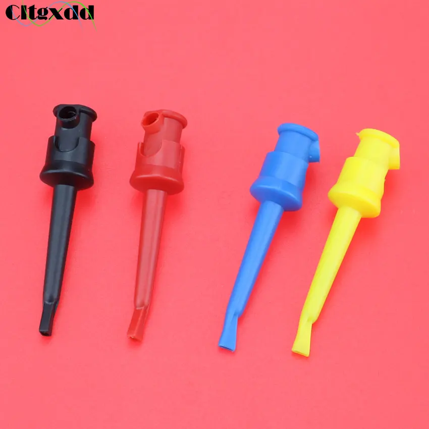 

Cltgxdd 1PCS Mini Single Test Hook Clip Test Probe for Electronic Testing IC Grabber Large Size Round Crocodile Clip Hook Test C