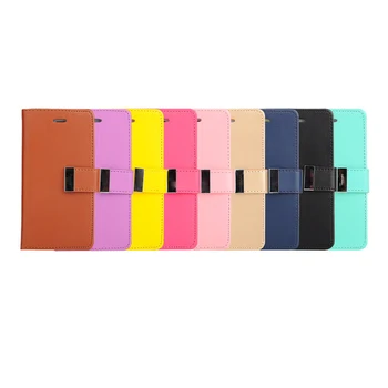 

100 Pcs Phone Case For phone 8 Plus Cases Leather Wallet Cellphone Cover Coque for Phone 7 plus