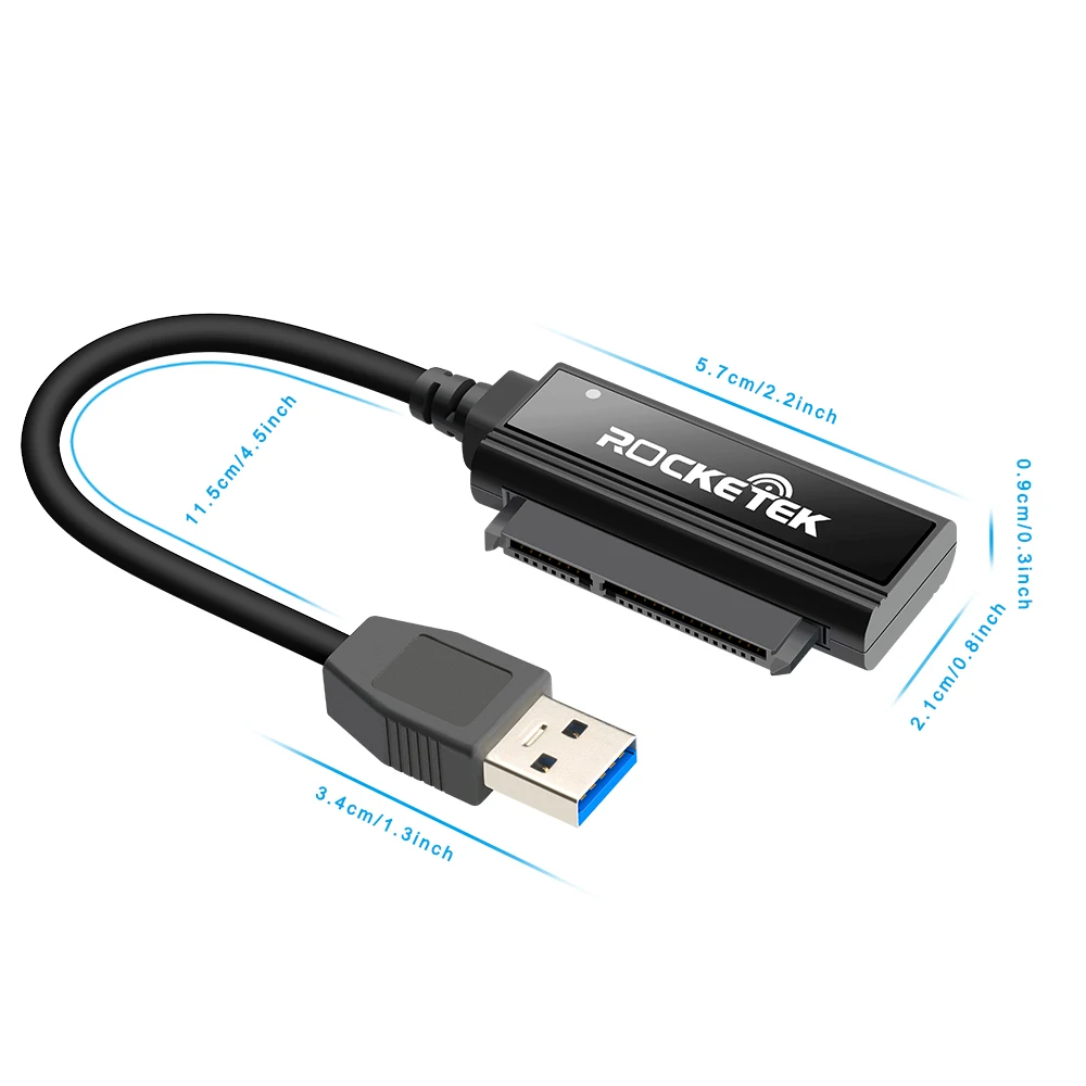 Rocketek USB 3 0 на SATA адаптер жесткого диска поддерживает UASP I II III для 2 5 дюймов HDD и SSD