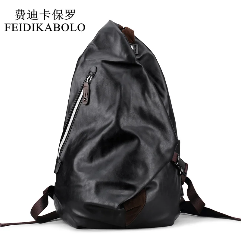 Рюкзак FEIDIKABOLO мужской из экокожи модный брендовый ранец школьный портфель сумка