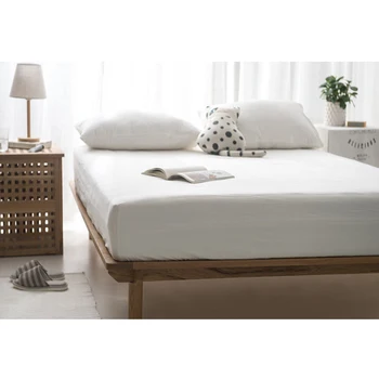 

100% Polyester Super soft Solid Fitted Sheet Mattress Cover Four Corners With Elastic Band Bed Sheet bed linings