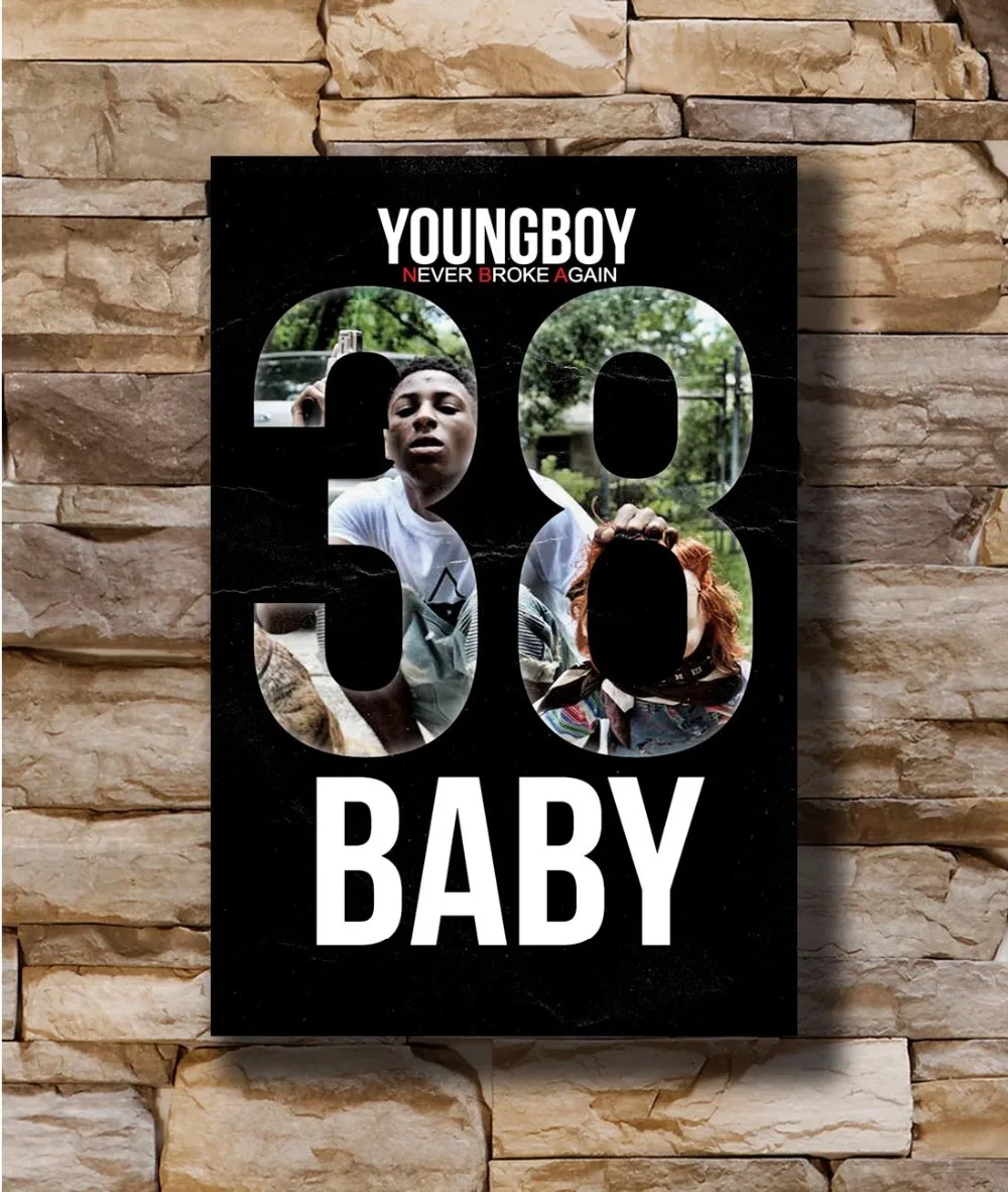 N2289 YoungBoy 38 Детские рэп 8x12 20x30 24x36 шелк художественная L W Печать на холсте