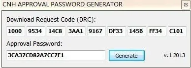CNH APPROVAL PASSWORD GENERATOR