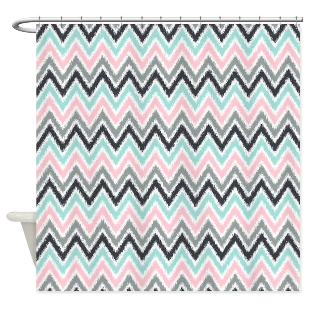 Gray Ikat Shower Curtain
