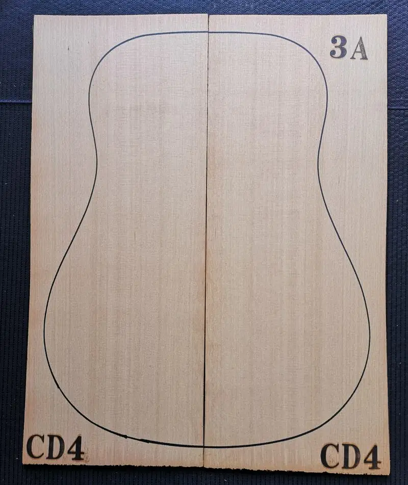 Violão de Cedro Painel de Madeira Material de Fabricação Vermelho Grau Madeira Maciça Guitarra Diy Artesanal 4.5*220*550mm2 Peças Aaa 4pçs - Image 3