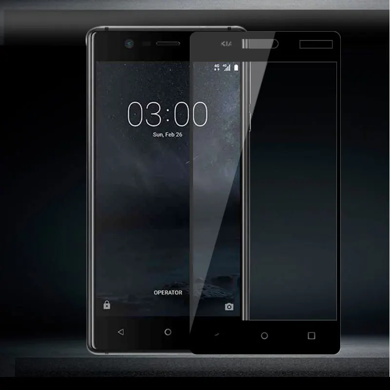 Защитное стекло для Nokia 3, Защита экрана для Nokia 3 5,0 '', ударопрочное закаленное стекло 9H 2.5D на стекло для телефона для Nokia 3
