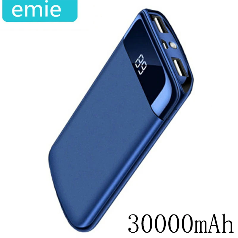 

30000mah Power Bank External Battery PoverBank 2 USB LED Powerbank Portable Mobile phone Charger for Xiaomi MI iphone Samsung