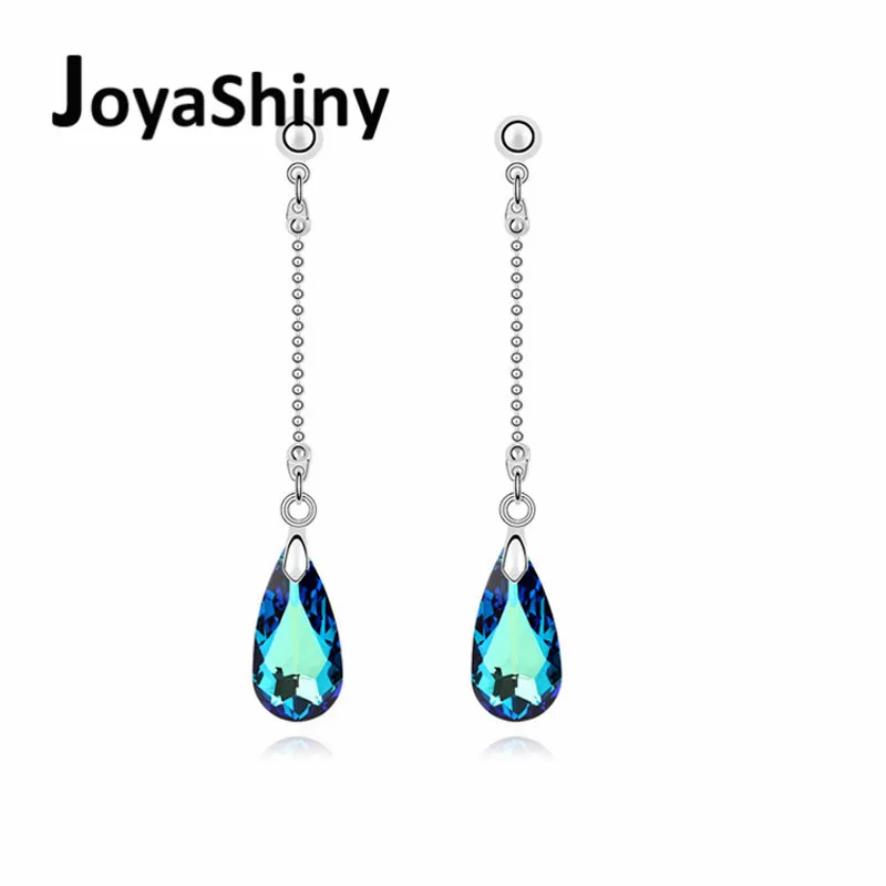 

Joyashiny Bohemian Long Chain Drop Earrings Made with Swarovski ELEMENTS For 2018 Mother's Day Women Gift Crystal FashionBrincos
