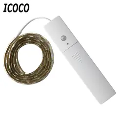 Icoco 60leds чувствительной Сенсор Бар светодиодные полосы капельного мягкий свет ленты прикроватной тумбочке индукции Бар Ночной прокладки