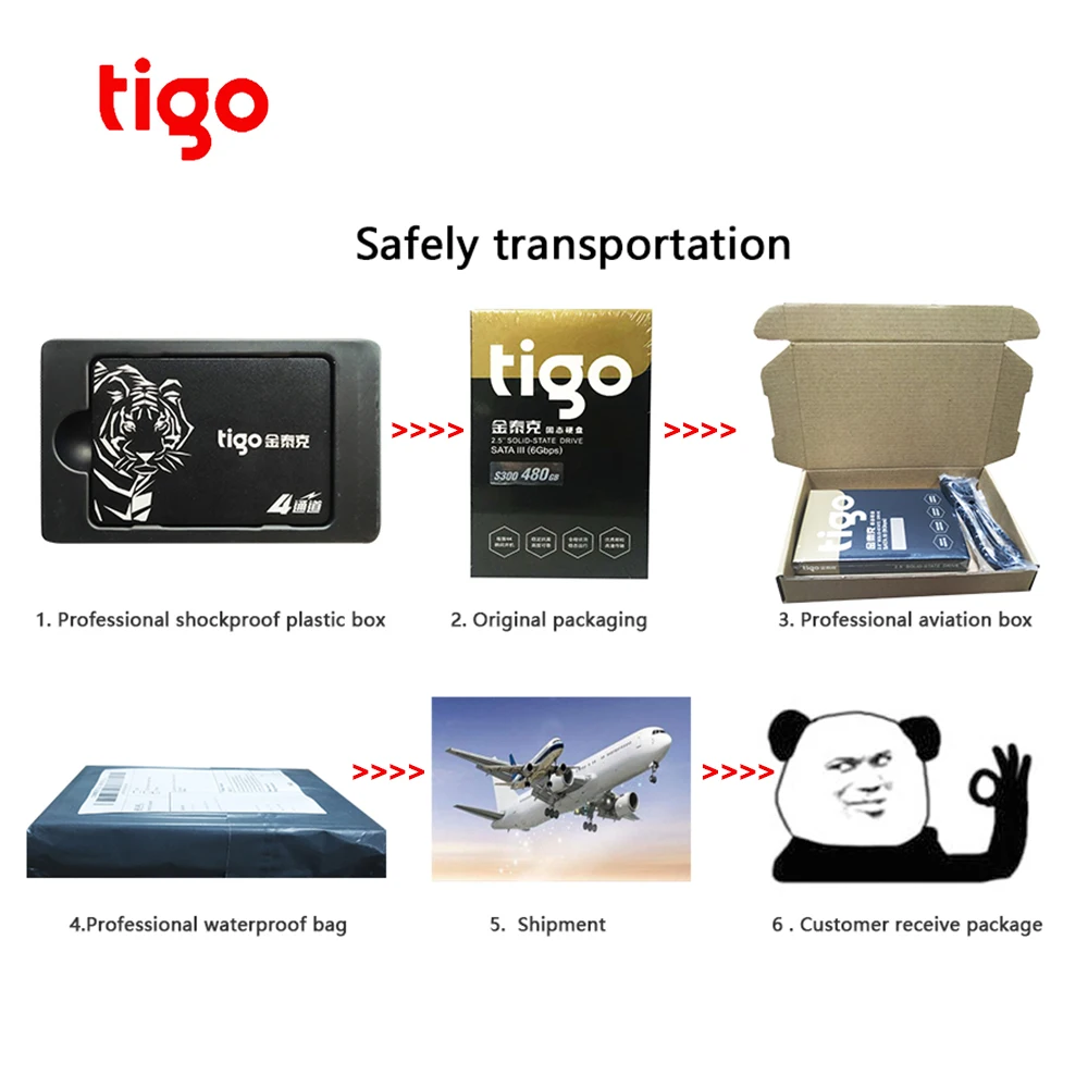 Tigo SSD 480 ГБ 2 шт. SATA 3 5 дюймов Внутренний твердотельный накопитель 120 240 для