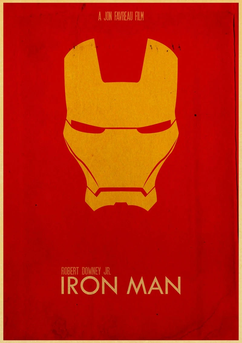 Железный человек Marvel Comics плакат высокого качества принт живопись плакат винтажная крафт-бумага домашний бар Декор Украшение стены - Цвет: A032