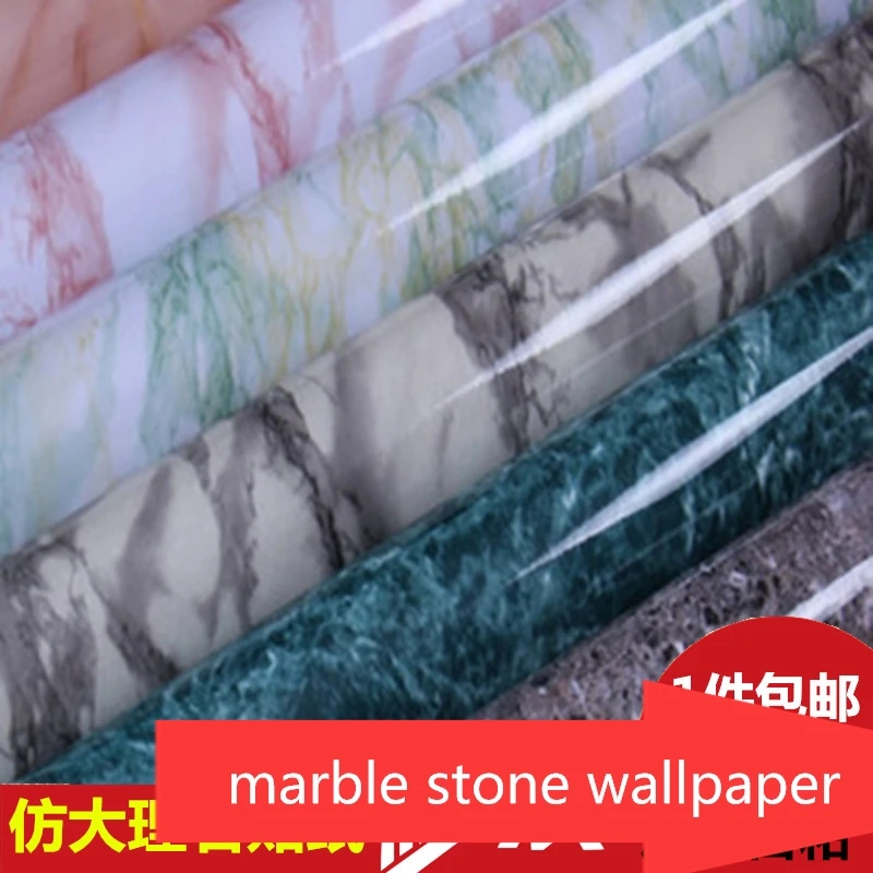 

Marble Pattern Wallpaper Self-adhesive Wall paste Thicker Waterproof Furniture Cabinet Wardrobe Stove Countertop Paste Boeing