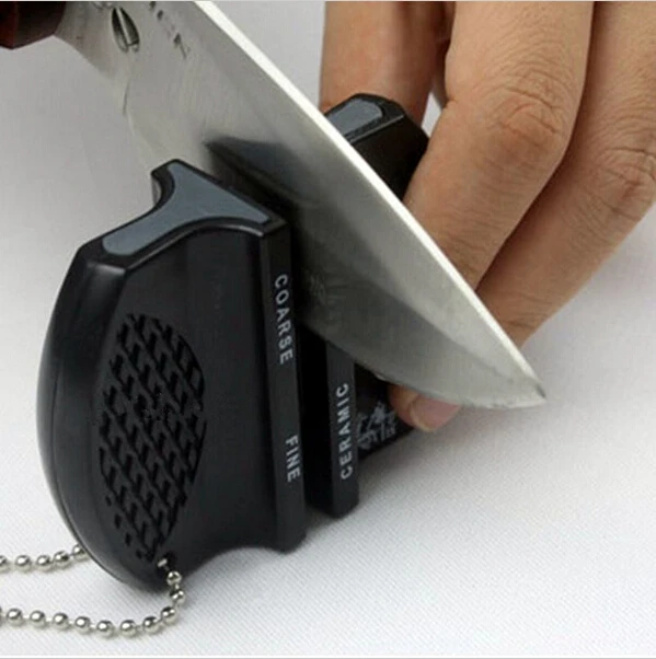 

Brand New Mini Ceramic Rod Tungsten Steel Camp Pocket Kitchen Knife Sharpener Too Random Color- Creative household items(7)