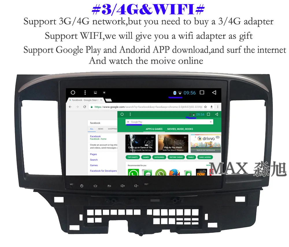 Clearance MAX Android 8.1 Car DVD Player for Mitsubishi Lancer Car Radio RDS GPS Navigation system Free Map Bluetooth Call swc mirror link 7
