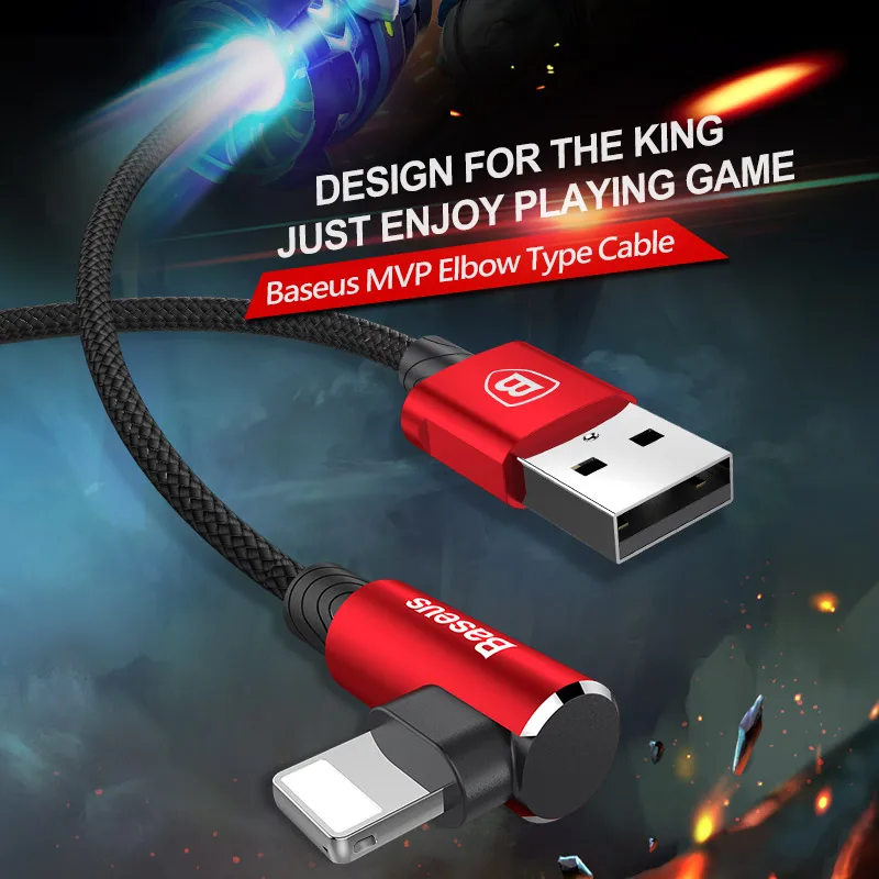 Baseus USB кабель для iPhone X, 8 plus, 7 plus, 6, 6S plus, 90 градусов, дата, зарядный кабель для iPhone, кабель lightning, провод, шнур