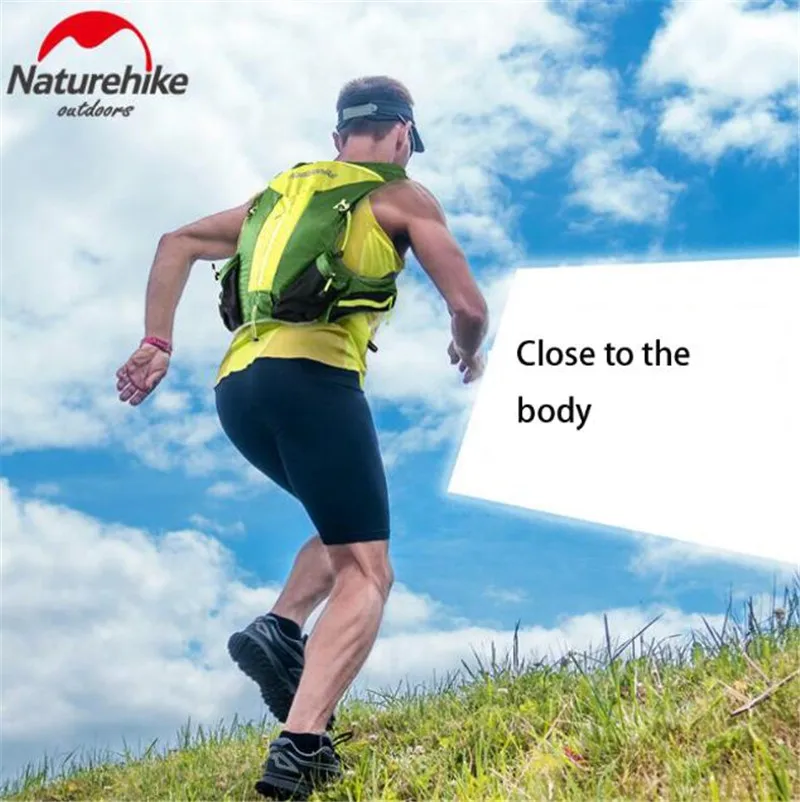 Naturehike Men Women 12L Lightweight Running Bag Nylon Shoulder Bags Cycling Hiking Camping Marathon Travel Backpack 3 Colors