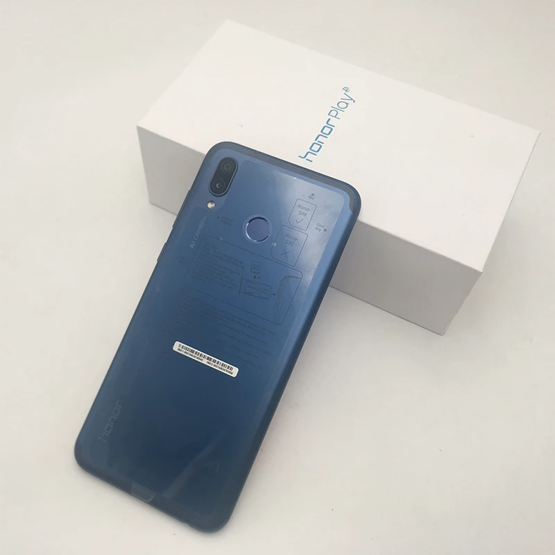 Honor Play, мобильный телефон, 4G, 64G, 6,3 дюймов, Восьмиядерный, мобильный телефон, двойная задняя камера, игровой телефон, отпечаток пальца, распознавание лица