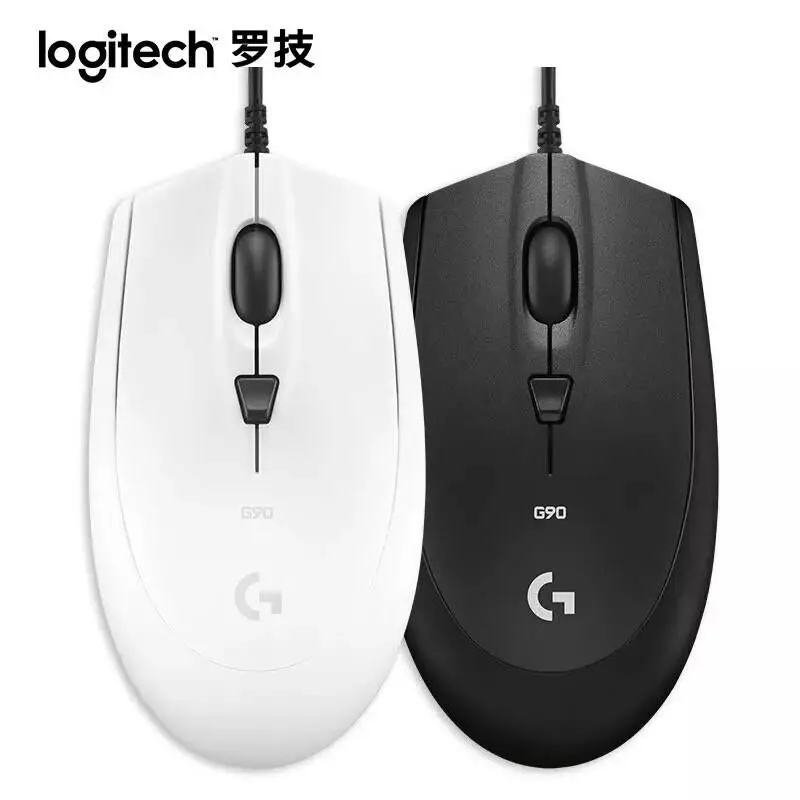 Logitech G90 Проводная игровая клавиатура Мышь ноутбук PC Gamer 2500 точек/дюйм переключатель USB игры Мышь