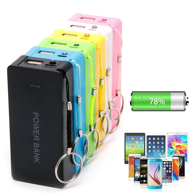 

5V 1A 2 x 18650 Battery Power Bank Case With LED DIY Box Charger For Cell Phone-M56