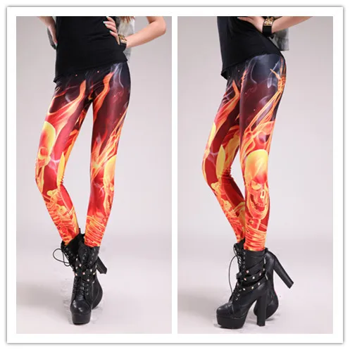 green flame pants