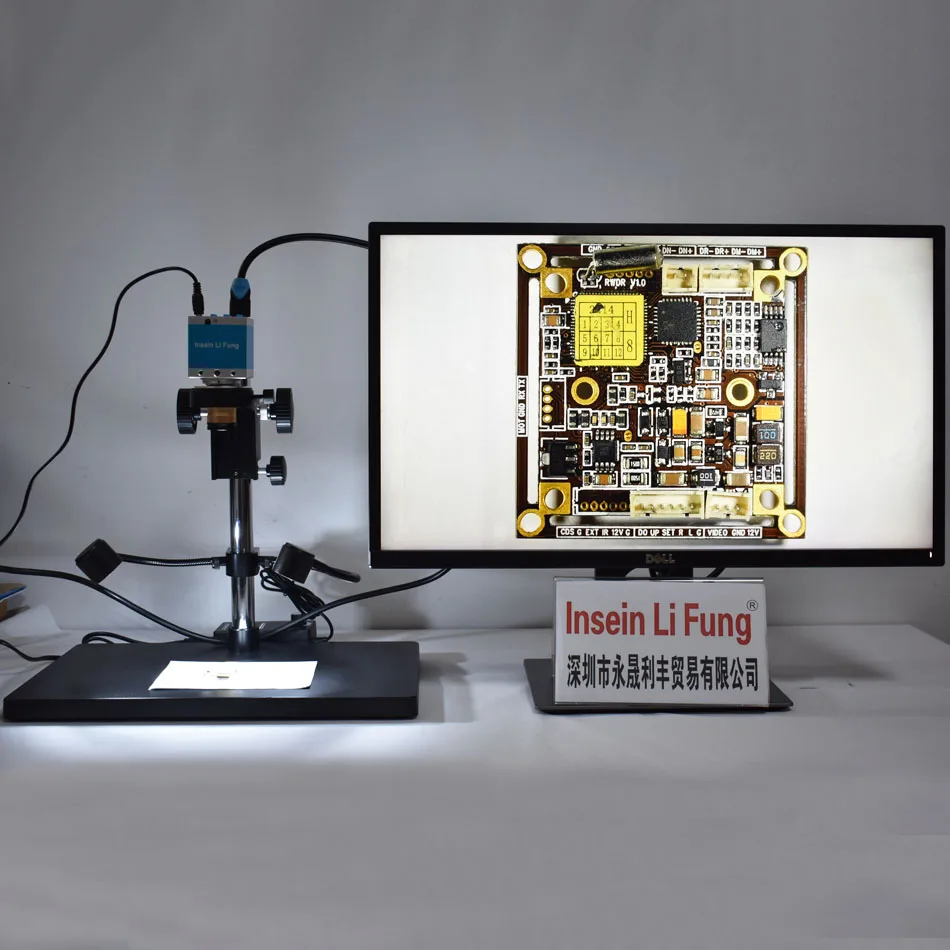 Промышленный видеомикроскоп с камерой 16 Мп HDMI USB широкое рабочее расстояние