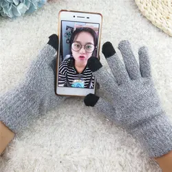 Унисекс теплые Сенсорный экран перчатки мягкие зимние Для мужчин Для женщин геометрический кашемира Texting Кепки Active смартфон Повседневное
