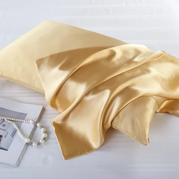 

100% Polyester Luxury Covers Silk Pillow Case Cover Satin Pure Pillowcase Bed Pillows Cases Multicolors Pillowcases30