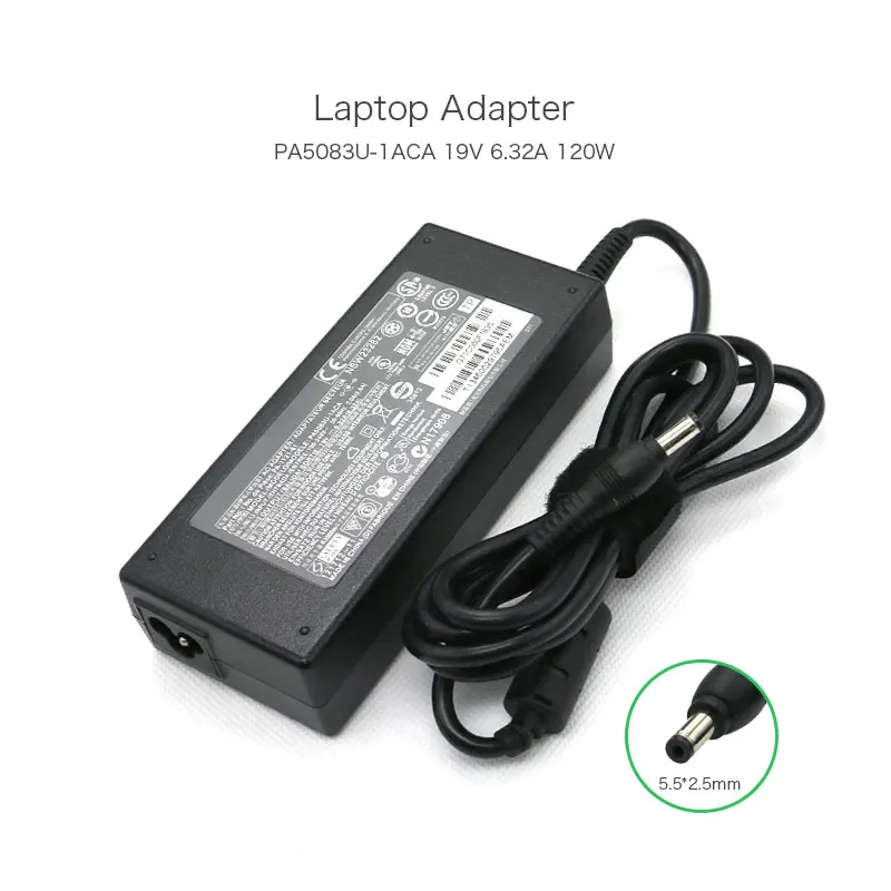 Новый 19V 6.32A 5 5*2 мм 120 Вт PA5083U 1ACA PA 1121 81 блок питания для ноутбука Toshiba Satellite A65 S1063 A75