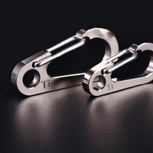 Чистый титановый карабин для ключей, крючок, дорожные наборы, инструменты для выживания