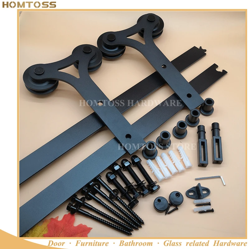 

HT-B012-M1 Normal size carbon steel sliding barn door hardware