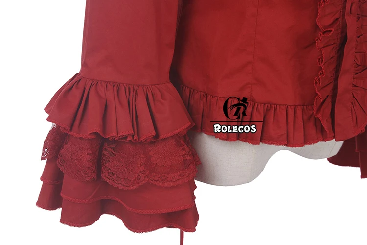 ROLECOS, готический стиль, женская блузка Лолиты, длинный рукав, кружевные рубашки, Ретро стиль, Ренессанс, викторианский средневековый стиль, женская блузка Лолиты