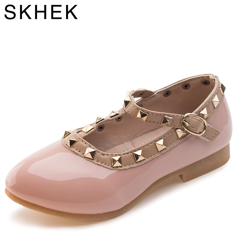 

SKHEK Brand RiveT 2018Trend New Rivets Girls Shoes Kids Shoes Children Leisure Sports Shoes Rubber Sole Breathable PUMaterial