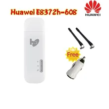 Lot of 2pcs Original Unlock HUAWEI E8372H-608 150Mbps 4G plus 2pcs antenna and car charger