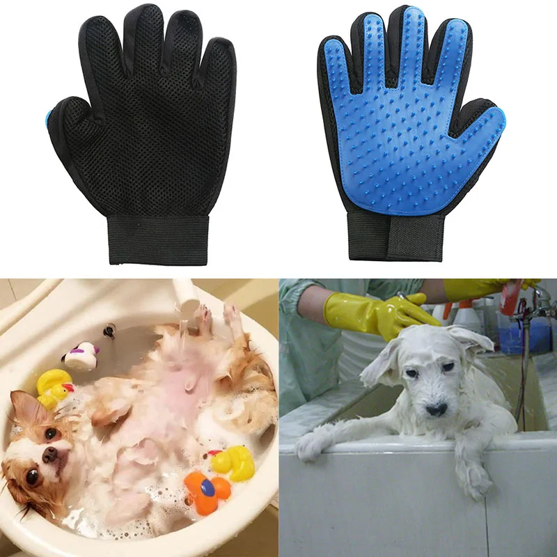 Щетка для собак, перчатка, силиконовая Щетка для собак, перчатка для ухода за домашними животными, щетка для удаления волос для домашних животных, принадлежности для чистки, массажная поставка