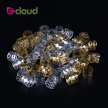 100 шт./партия, бусины для волос с дредлоком, регулируемые микро кольца, соединительная трубка для косичек, для волос, Золотой/Серебряный зажим для манжеты, 11 мм, инструменты для стрижки