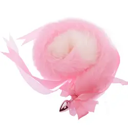 80 см розовый лисий хвост анальный Анальная пробка металлический анус шарик возбуждающий секс продукты взрослые игры Флирт Игрушки для