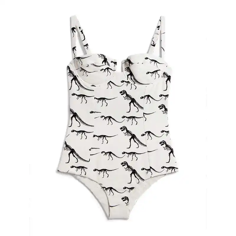 womens dinosaur one piece swimsuit