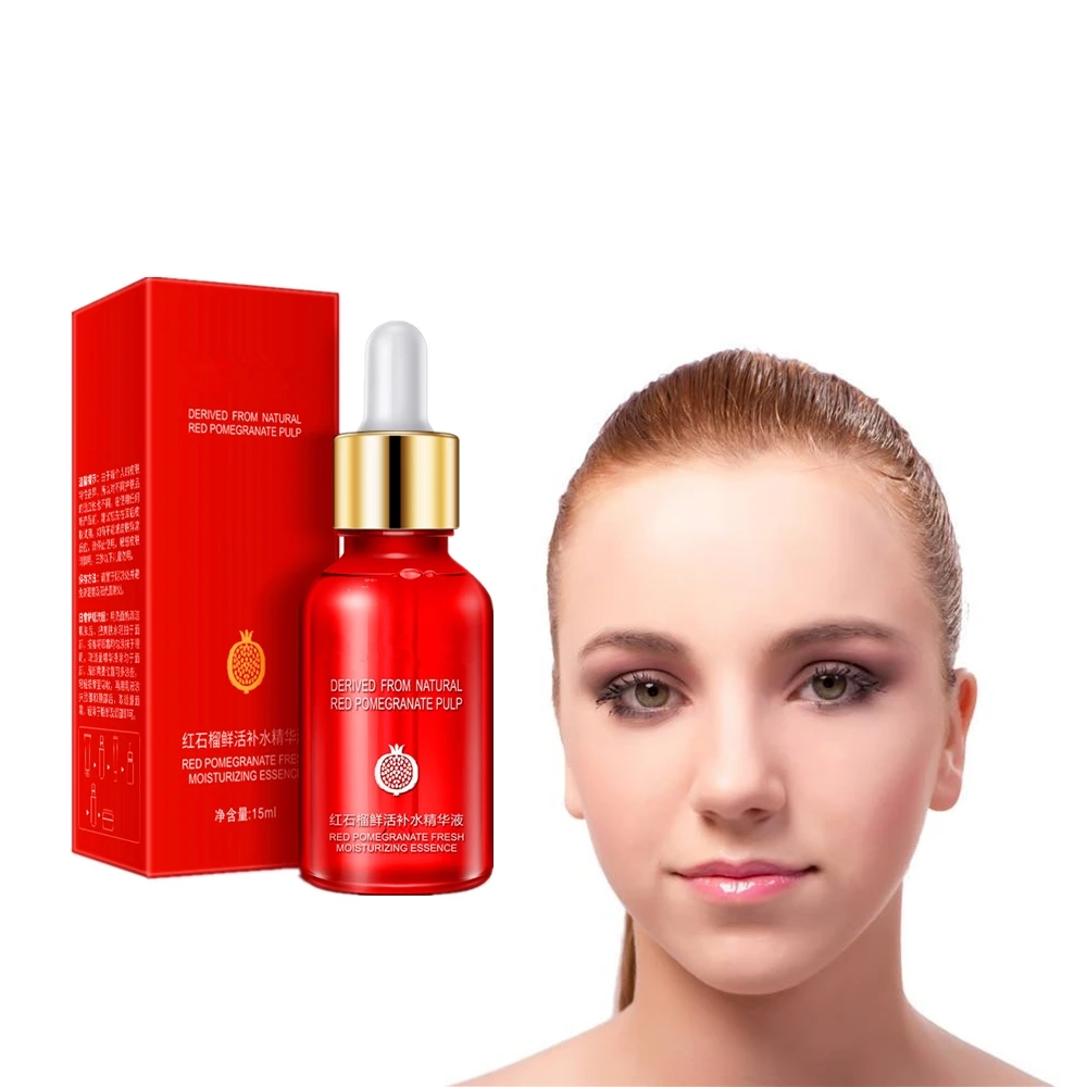 

Red Pomegranate Moisturizing Essence Facial Mask Oil Control Whitening Shrink Pores Korean Face Mask Skin Care Cosmetics 15ml