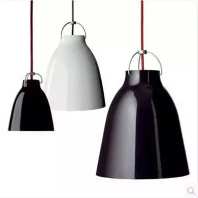 

Modern brief aluminun black and white bell Pendant light for dinning room and restaurant with E27 lamp holder