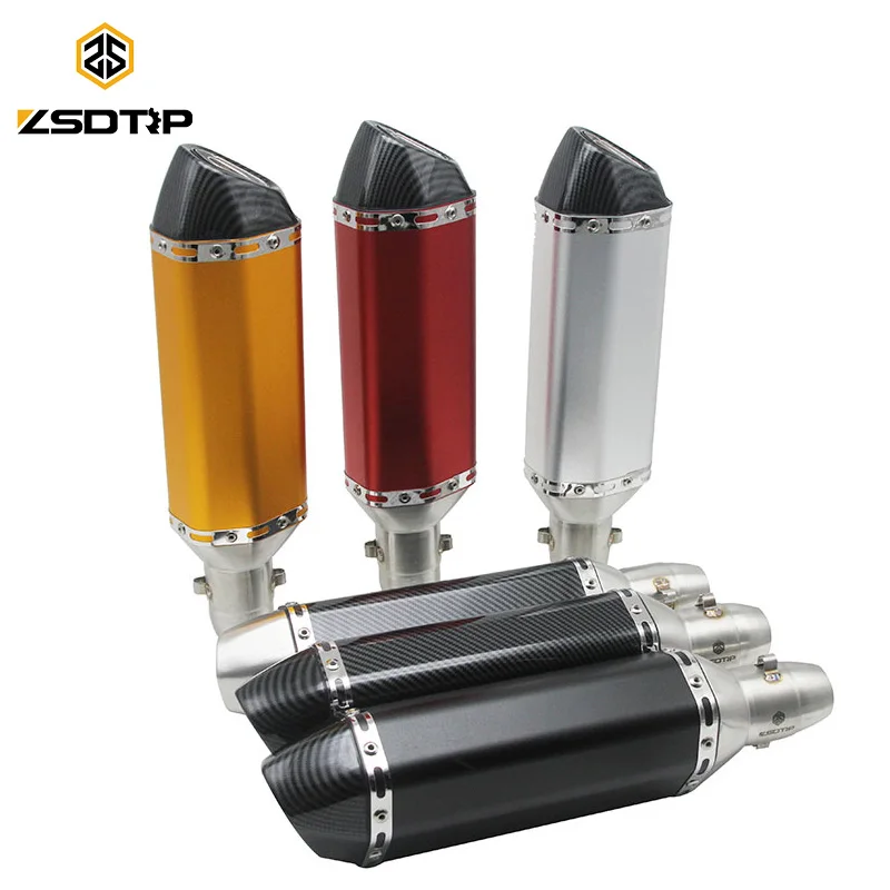 Zsdtrp Universal 51mm Motorcycle Exhaust Muffler Modified Exhaust
