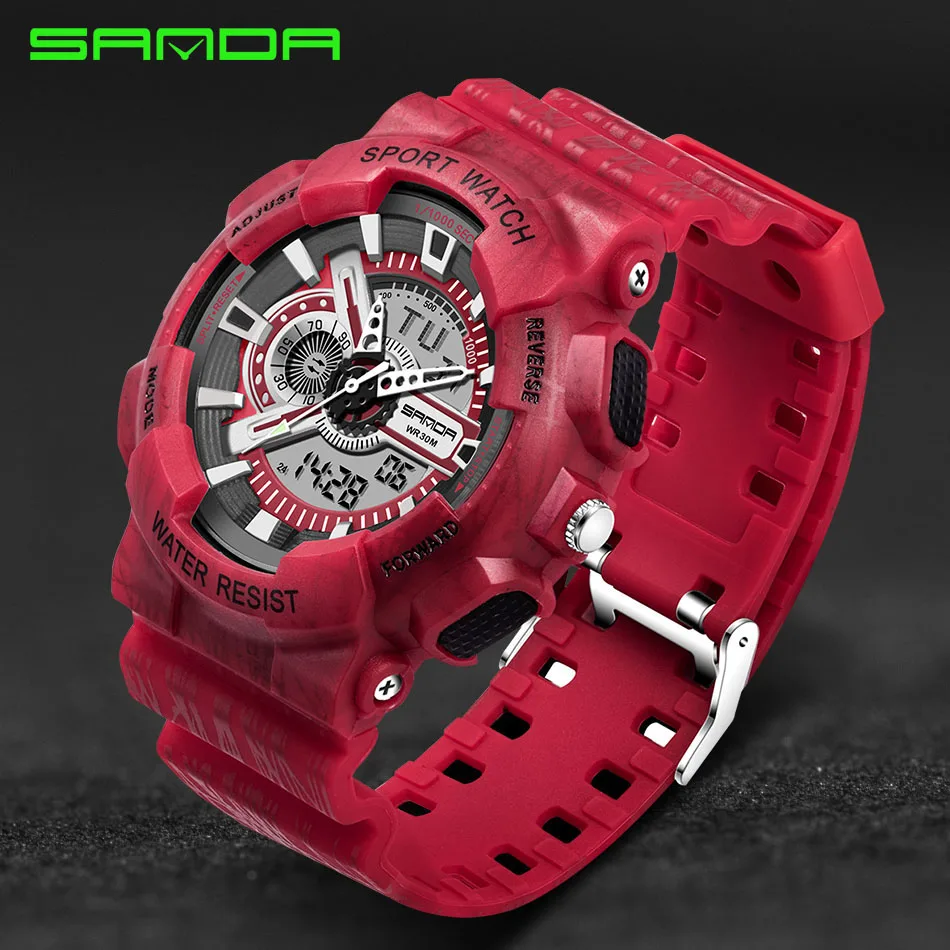 

Mens Watches Top Brand Luxury SANDA Digital-watch G Style Military Sport Shock Watches Men LED Quartz Digital Watch reloj hombre